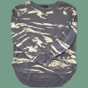 Grey and white tie-dye crewneck sweater size medium